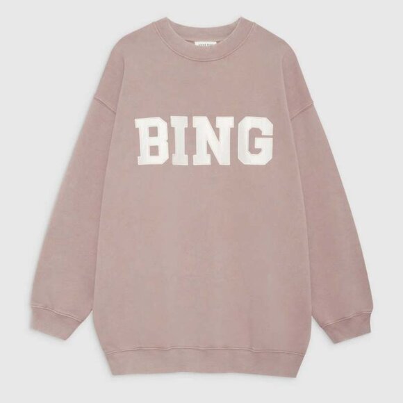 Anine Bing Satin Bing Tyler Sweatshirt - Picture 1 of 9